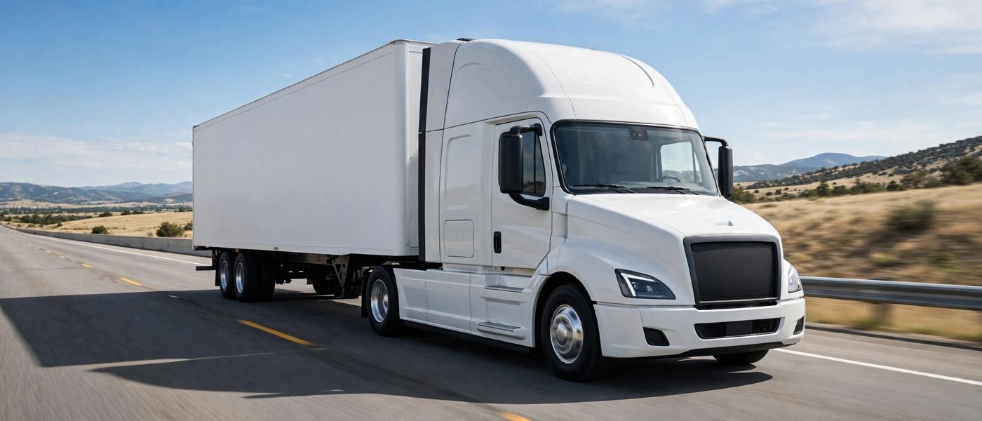 Truck on the open highway